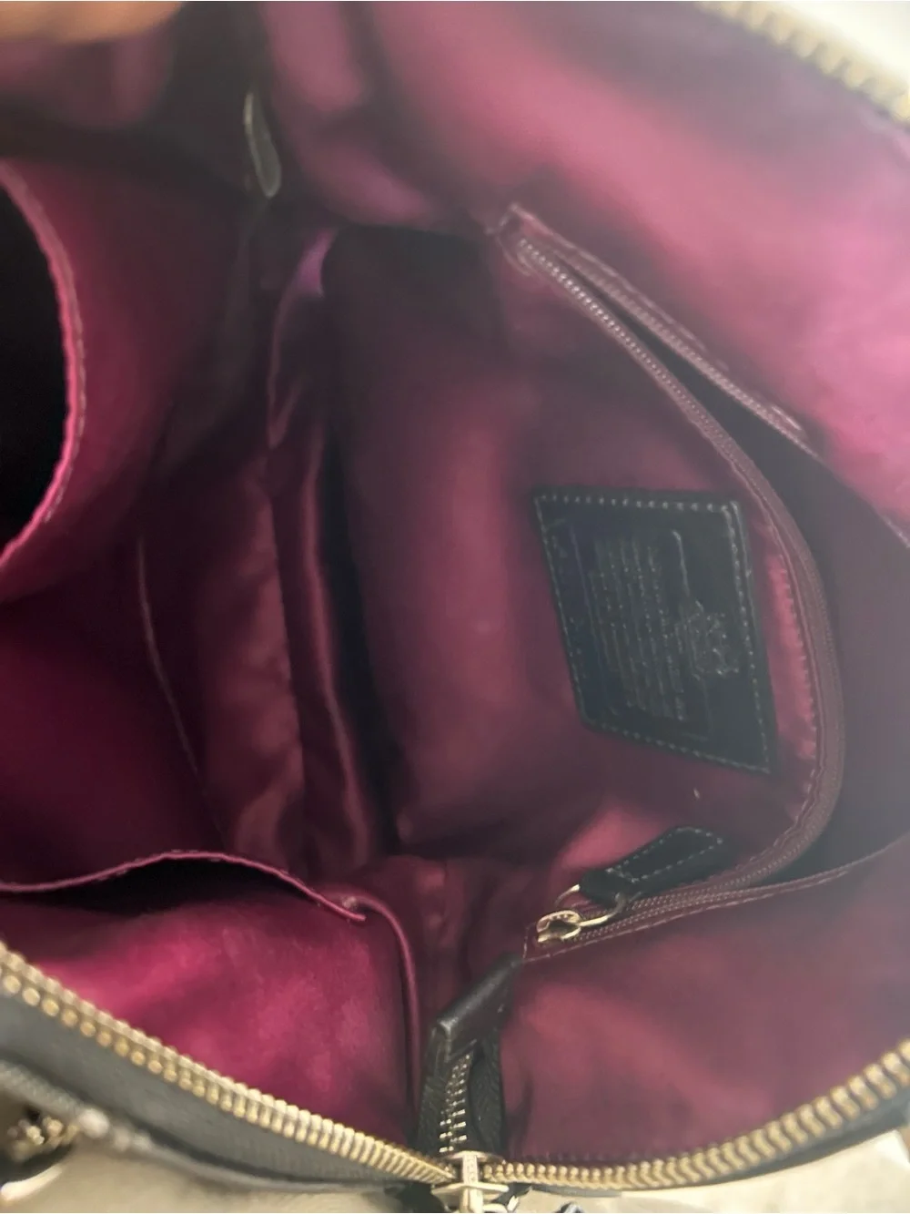 Coach Black and Silver Circle Jacquard Shoulder Bag - Picture 3 of 4